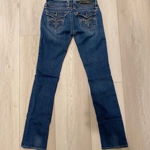 Womens Rock Revival Elena Straight Jeans
